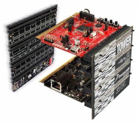 The Tower system can connect MCU-based controller modules The Tower system can connect MCU-based controller modules